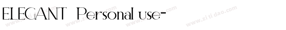 ELEGANT  Personal use字体转换
